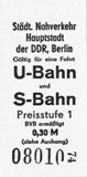 Kombifahrschein BVB / S-Bahnpreisstufe 1 (BVB ermssigt)