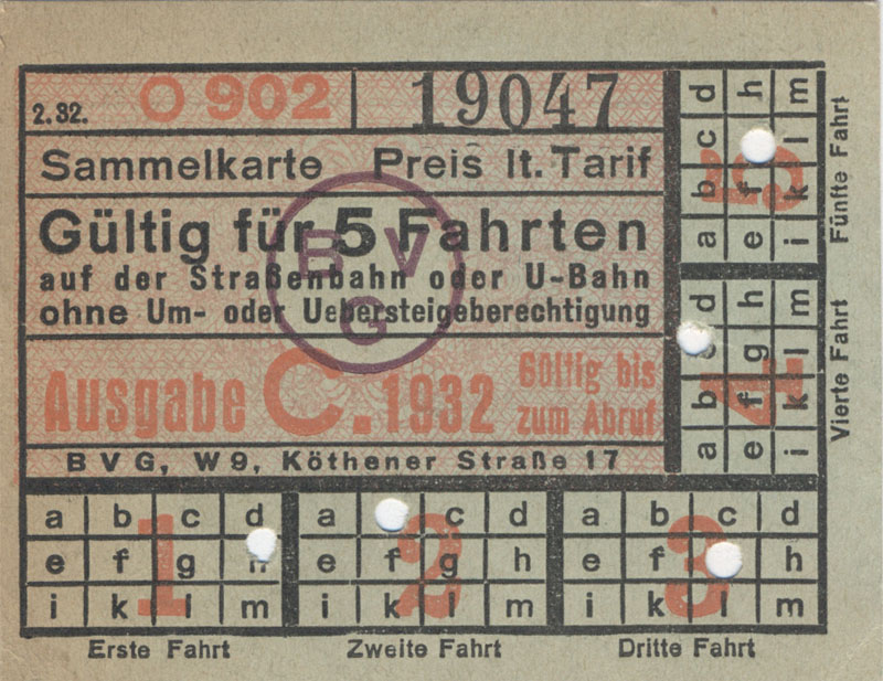Sammler Rarität f alte BVG Fahrscheine Block 2 Tage TouristenkarteU Bahn Bus 