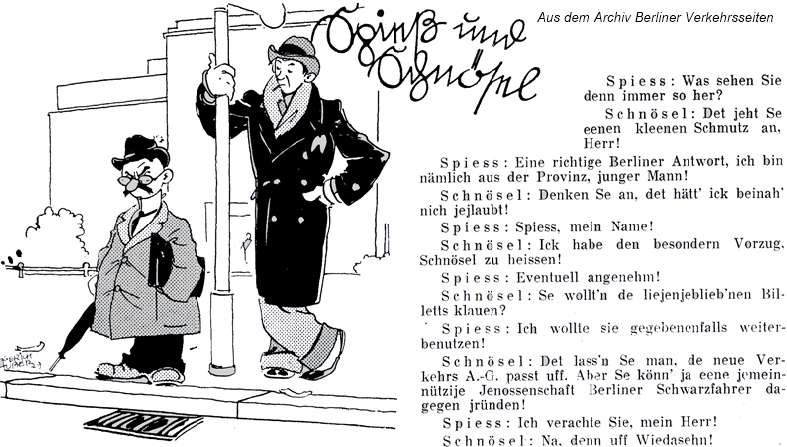 Karikatur, BVG 1929