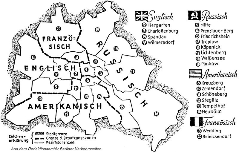 Sektorenkarte Berlin 1948
