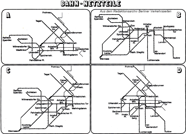 Bahn Netzteile für Zeitkarten BVG (West) 1985
