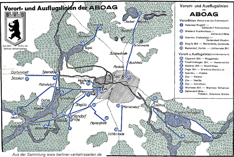 Ausflugsbusnetz (1928) der ABOAG Ausflugsbusnetz (1928) der ABOAG