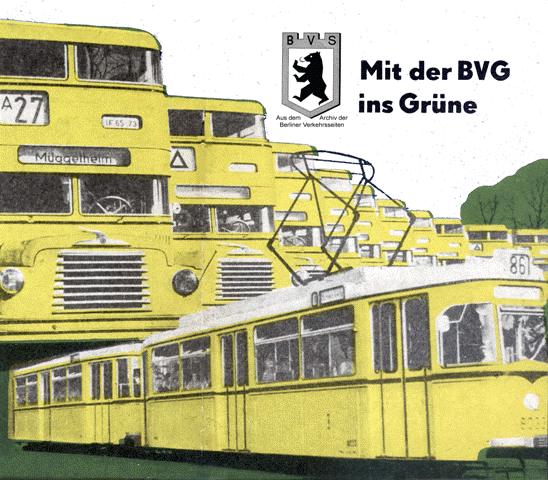Werbeplakat Ausflugsverkehr der Ostberliner Verkehrsbetriebe (BVG-Ost) 1967