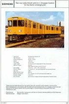 Fahrzeugflyer zum Berliner U-Bahntyp A3L 82 Fahrzeugflyer zum Berliner U-Bahntyp A3L 82
