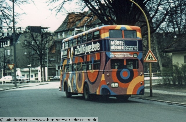 D2U 1628 Huebner-Reklame, Zehlendorf, Fischerhttenstrasse