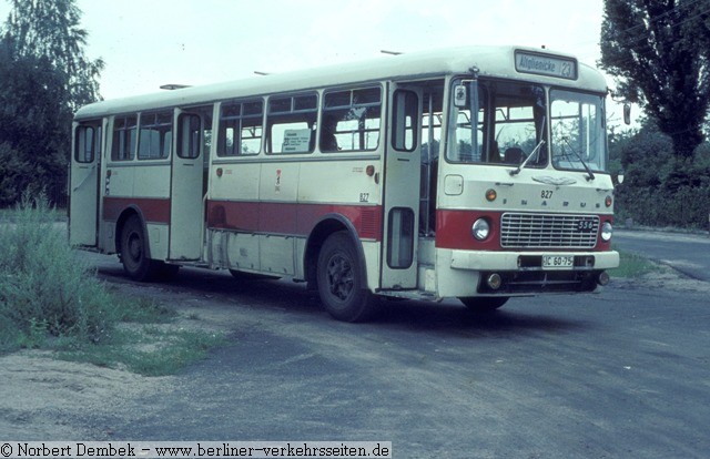 IKARUS Wagen 827 der BVB auf der Linie 23
