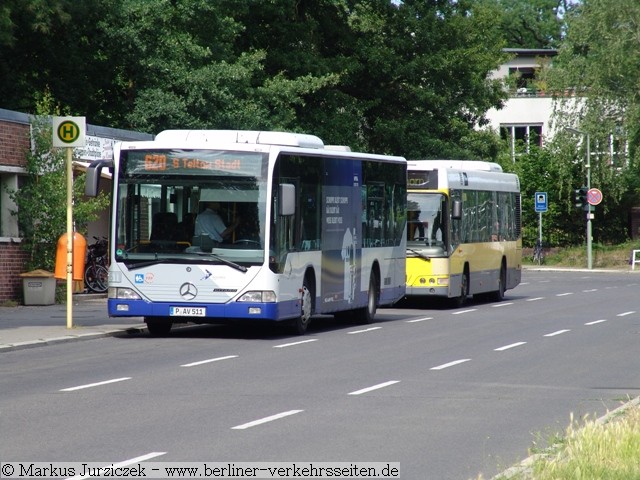 Linie 620 der HVG verkehrt zwischen Bhf. Wannsee - ehem. Kontrollstelle Drewitz - Schleuse Kleinmachnow - Bhf. Teltow-Stadt im Zuge der geplanten Streckenverlngerung der S-Bahn Wannsee - Stahnsdorf - Teltow