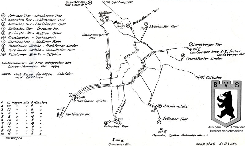 Liniennetz der ABOAG 1882