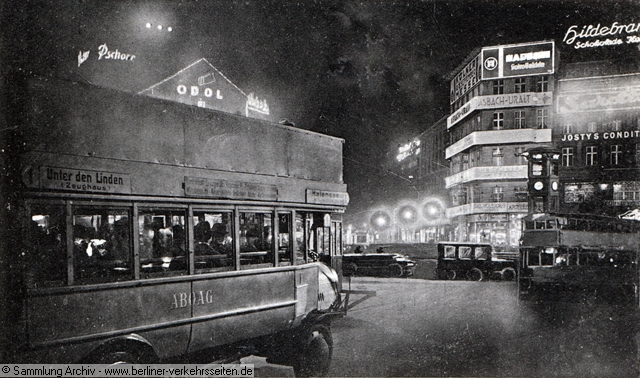 Nachtverkehr der ABOAG am Potsdamer Platz