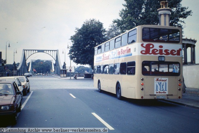 Wagen 2720 auf der Linie 6 an der Endhaltestelle "Glienicker Brcke" (etwa 1986)