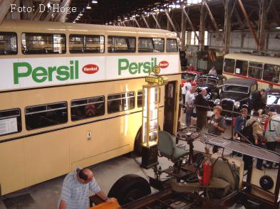 Bodengruppe D2U Bus in der Monumentenhalle des Deutschen Technikmuseums Berlin