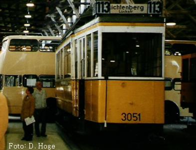 Wagen 3051 im Depot Monumentenhalle des Technikmuseums Berlin