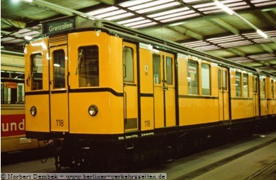 Triebwagen 118 in der Britzer Wagenhalle