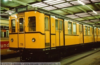 Triebwagen 118 in der Britzer Wagenhalle