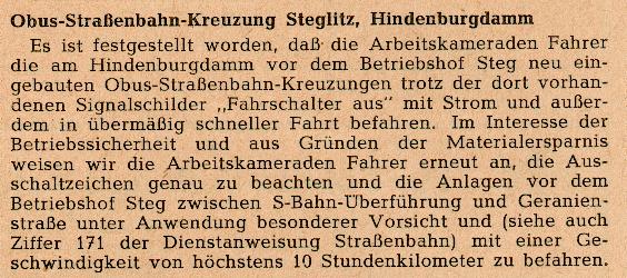 Aus dem Archiv der Berliner Verkehrsseiten