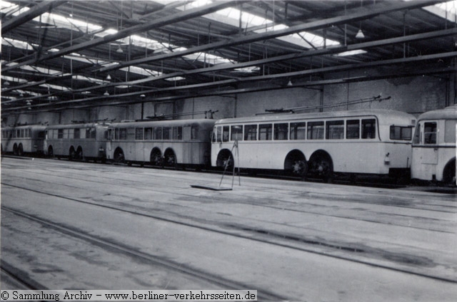 Hallenaufnahme 1947 Betriebshof Lichterfelde