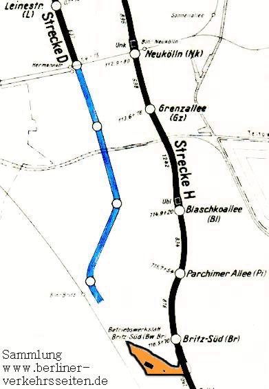 U-Bahn Planung Strecke D und H (U8 und U7) im Stand von 1971