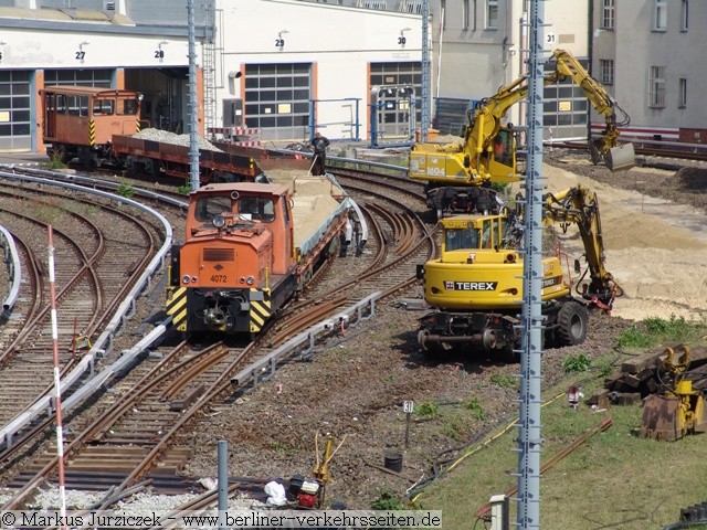 Arbeitseinsatz fr Lok 4072 am 20.5.2011 in der Hauptwerkstatt Seestrae
