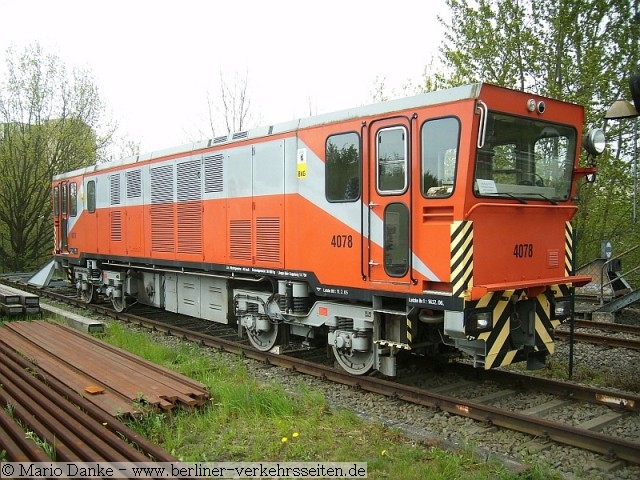 Lok 4078 seit etwa 2011 abgestellt und als Ersatzteilspender verwendet