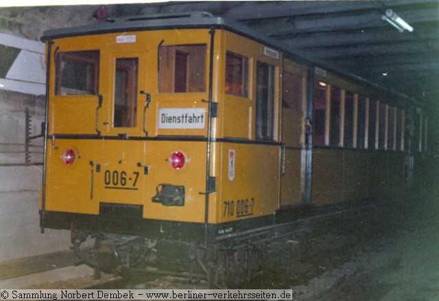 Arbeitswagen 710 006 Nur selten gibt es Aufnahmen dieser Wagen in den Betriebstunneln