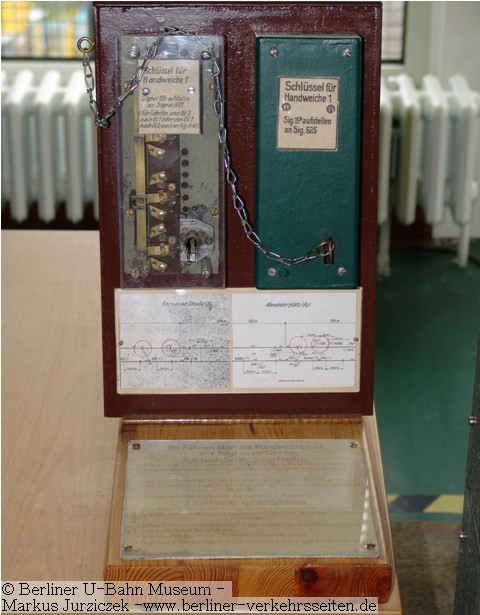 Schlsselkasten fr Handweichen Ap im Berliner U-Bahn Museum (2010)