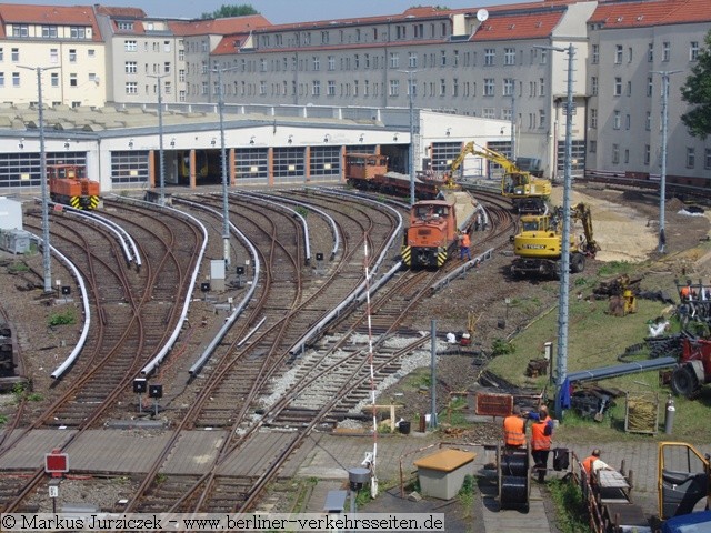 Umbau der Gleisanlage Hw See im Mai 2011