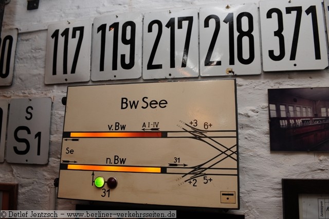 Fahrschautafel zur Stellwerksanpasung an den Untergrundbahnhof (U-Bahn-Museum)