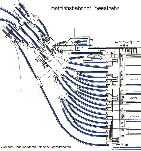 Stromschienenplan 1938 von der Werkstatt Nordsdbahn