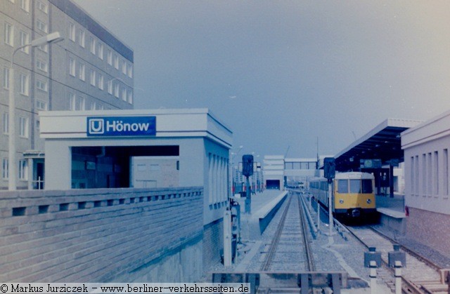 U-Bahnhof Hönow, Juli 1989