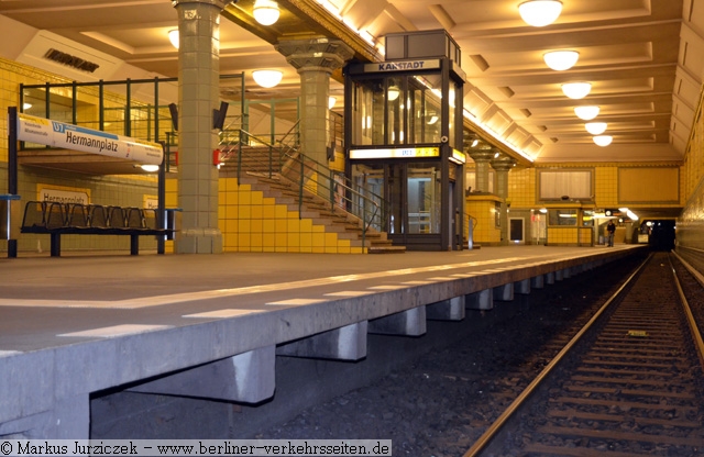 Bahnsteighalle Hermannplatz (Strecke CI) im April 2015