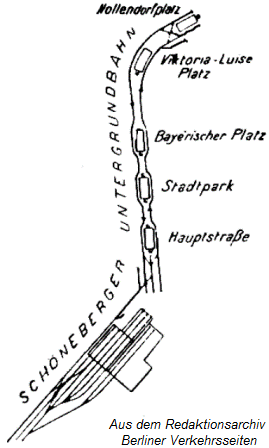 Gleisbersicht der Schnebeger Bahn mit Betriebswerk - Stand 1913