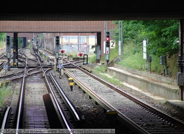 Blick aus dem Fahrstand eines Zuges