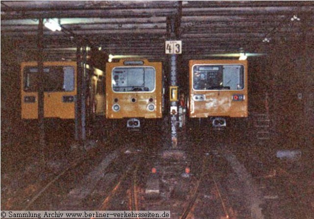 4-gleisige Kehranlage am politisch verordneten Endbahnhof Potsdamer Platz im amerikanischen Sektor (Westberlin)