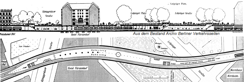 Bahnhofslage Potsdamer Platz ab 1907