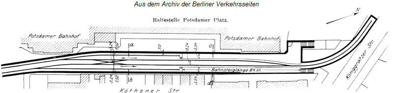 ZVDI (1902) Lageplan Potsdamer Platz (Untegrundbahn)