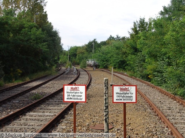 Wagenbergabestelle "Wst" Wuhletal. Grenze EBO / BOStrab