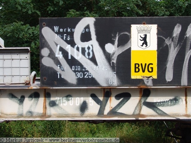 Anschriftentafel BVG Kupplungswagen