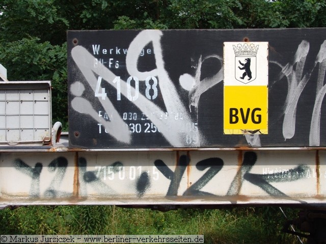 Anschriftentafel BVG Kupplungswagen