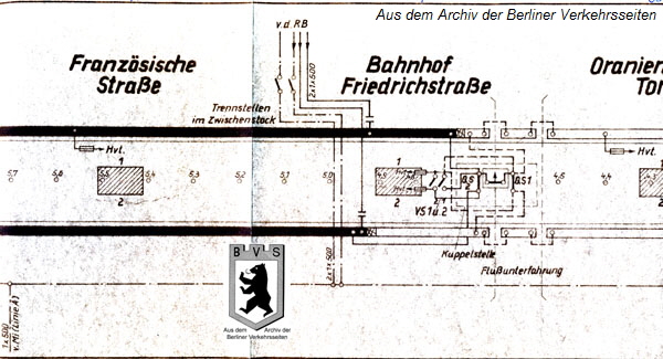 Stromschienenplan BVG-Ost (1967)